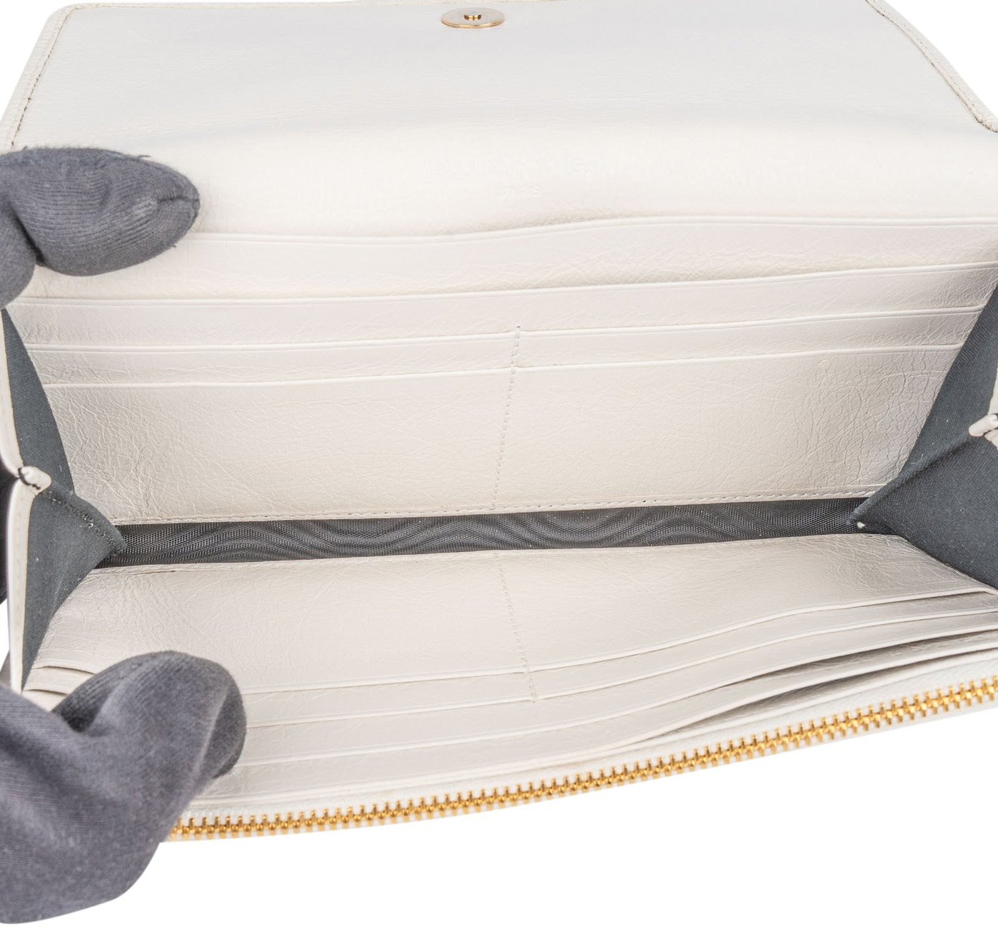 Balenciaga White Leather City Wallet
