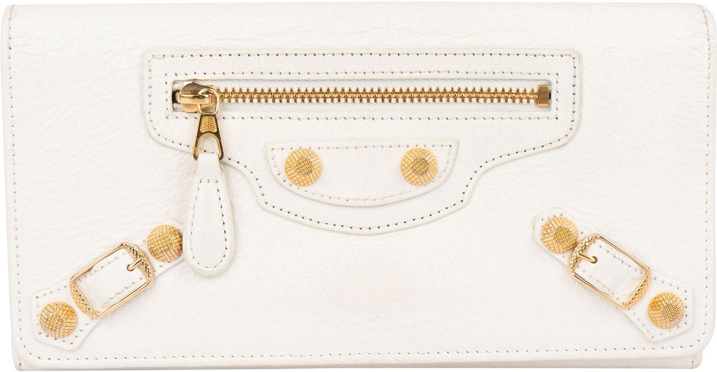 Balenciaga White Leather City Wallet