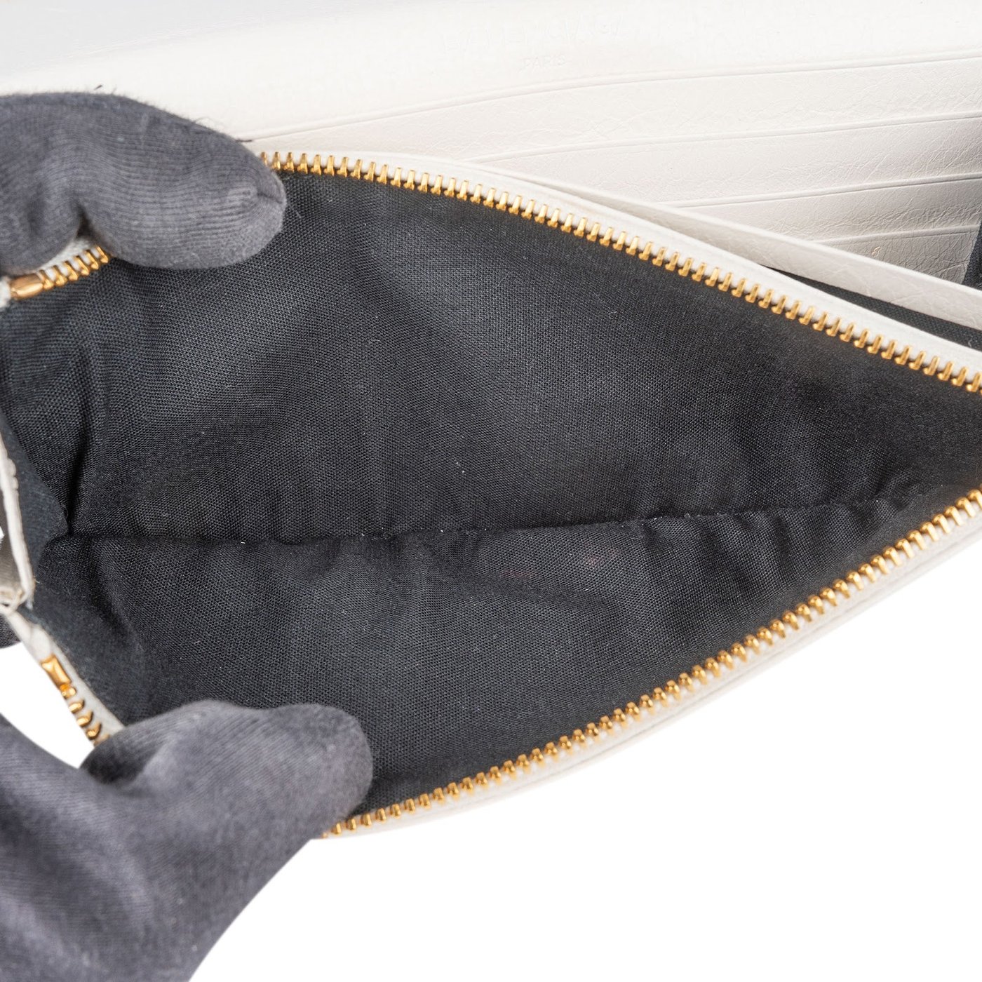 Balenciaga White Leather City Wallet