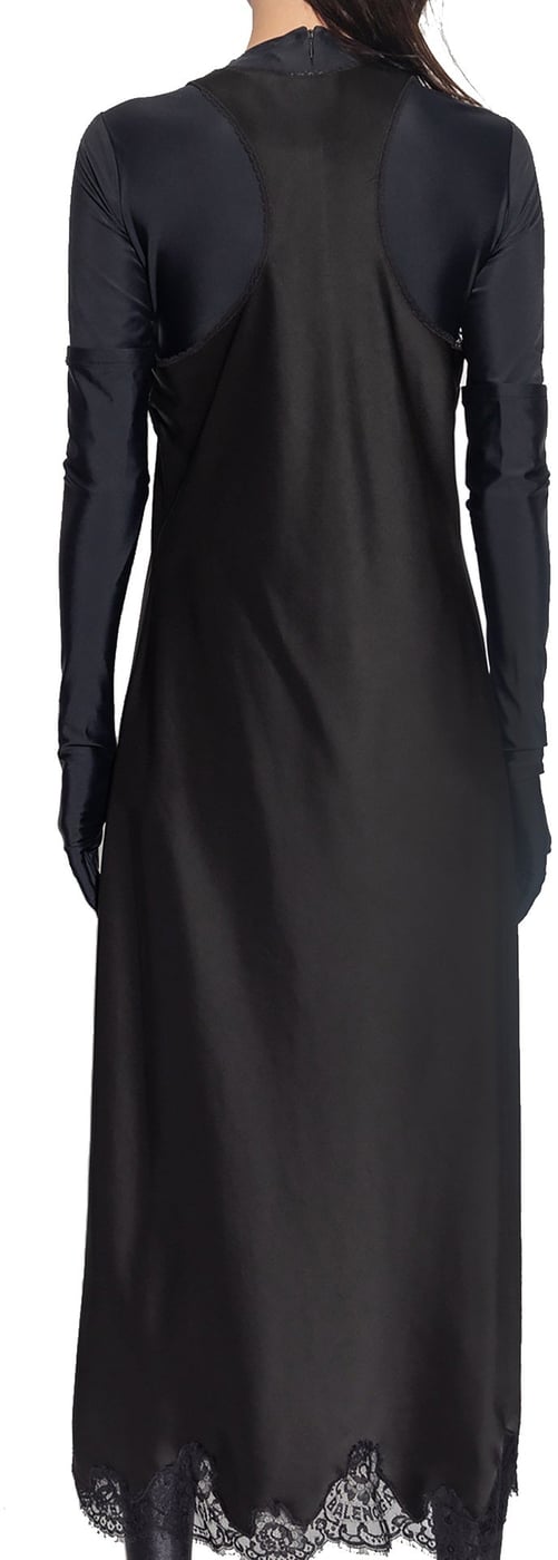 Balenciaga Satin Strappy Midi Dress