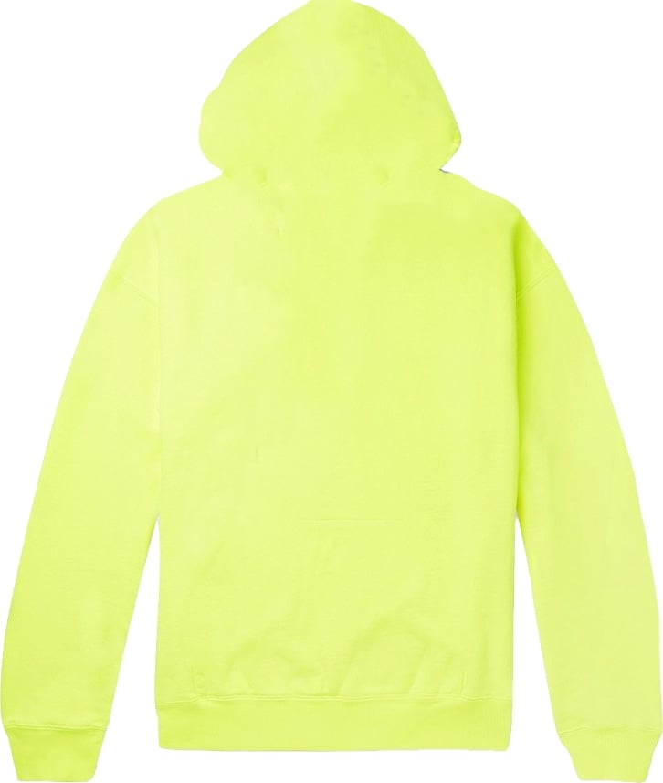 Balenciaga Neon Yellow Cotton Logo Printed Oversized Hoodie - Size XS (ARCHIVE)