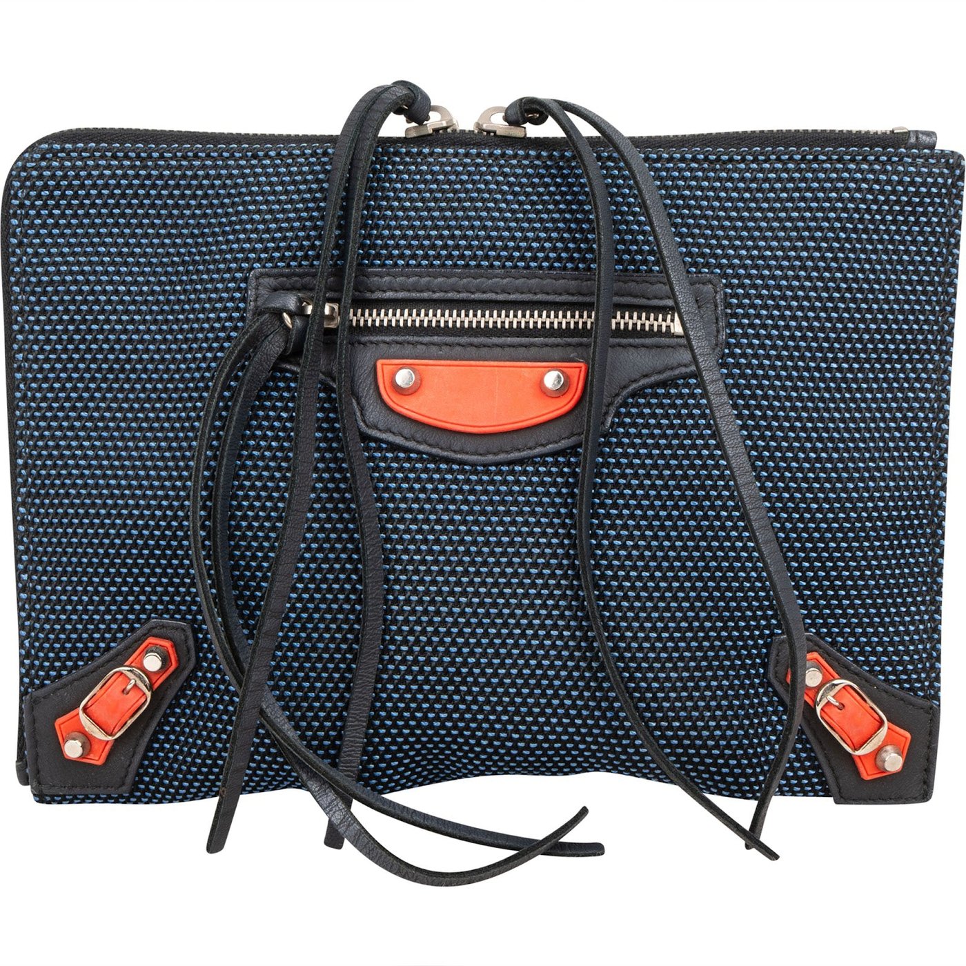 Balenciaga Perforated Tricolor Port Feuille City Clutch