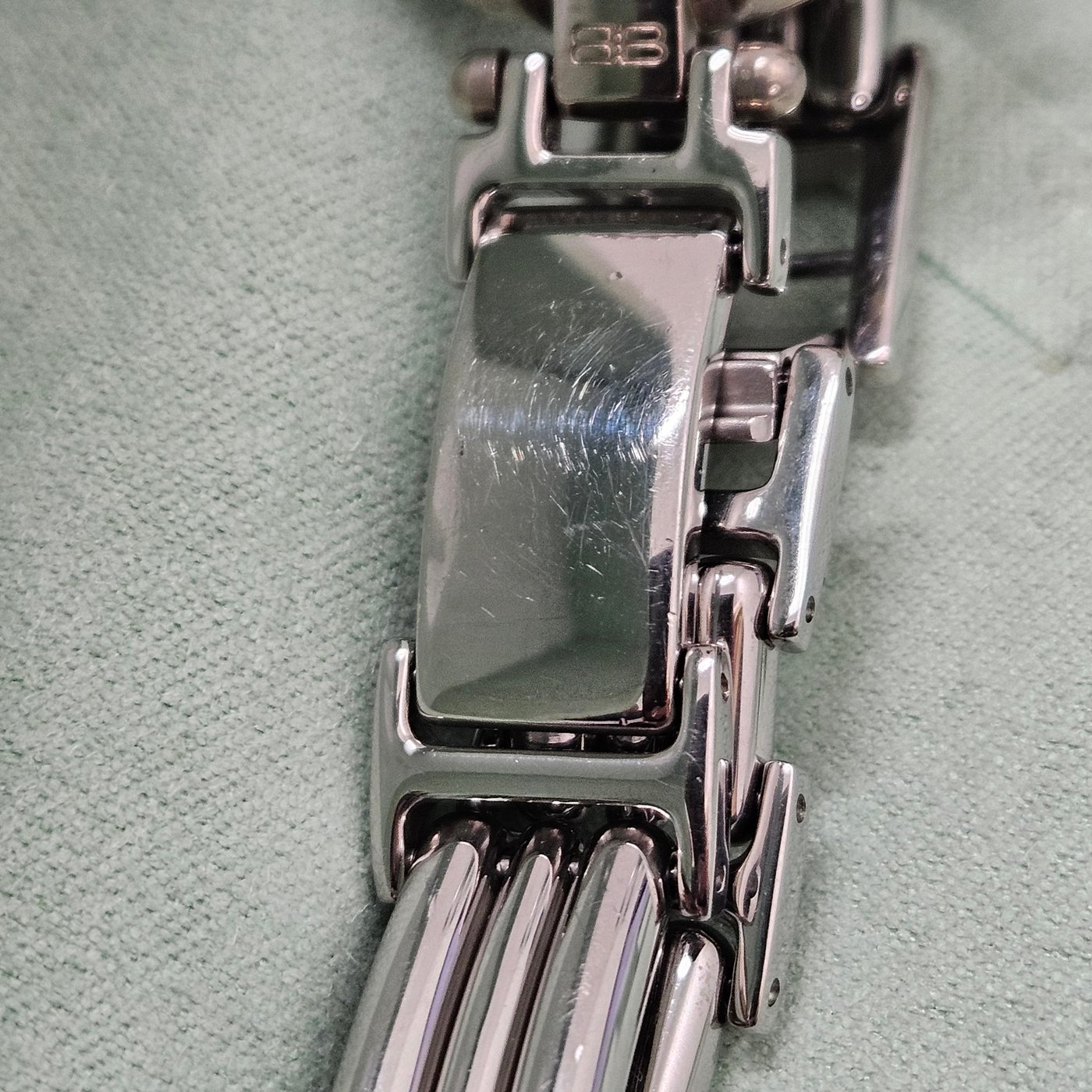 Balenciaga Silver Tone Diamond Bezel 8018 Watch
