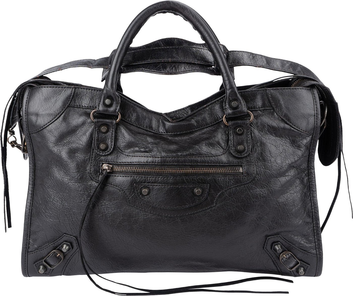 Balenciaga Black Leather Classic City Handbag