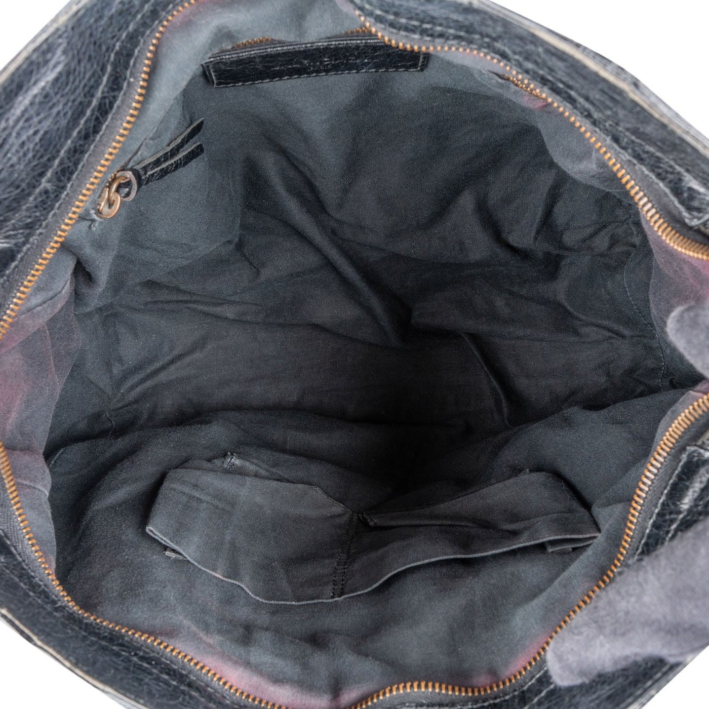 Balenciaga Black Arena Leather City Tote Handbag