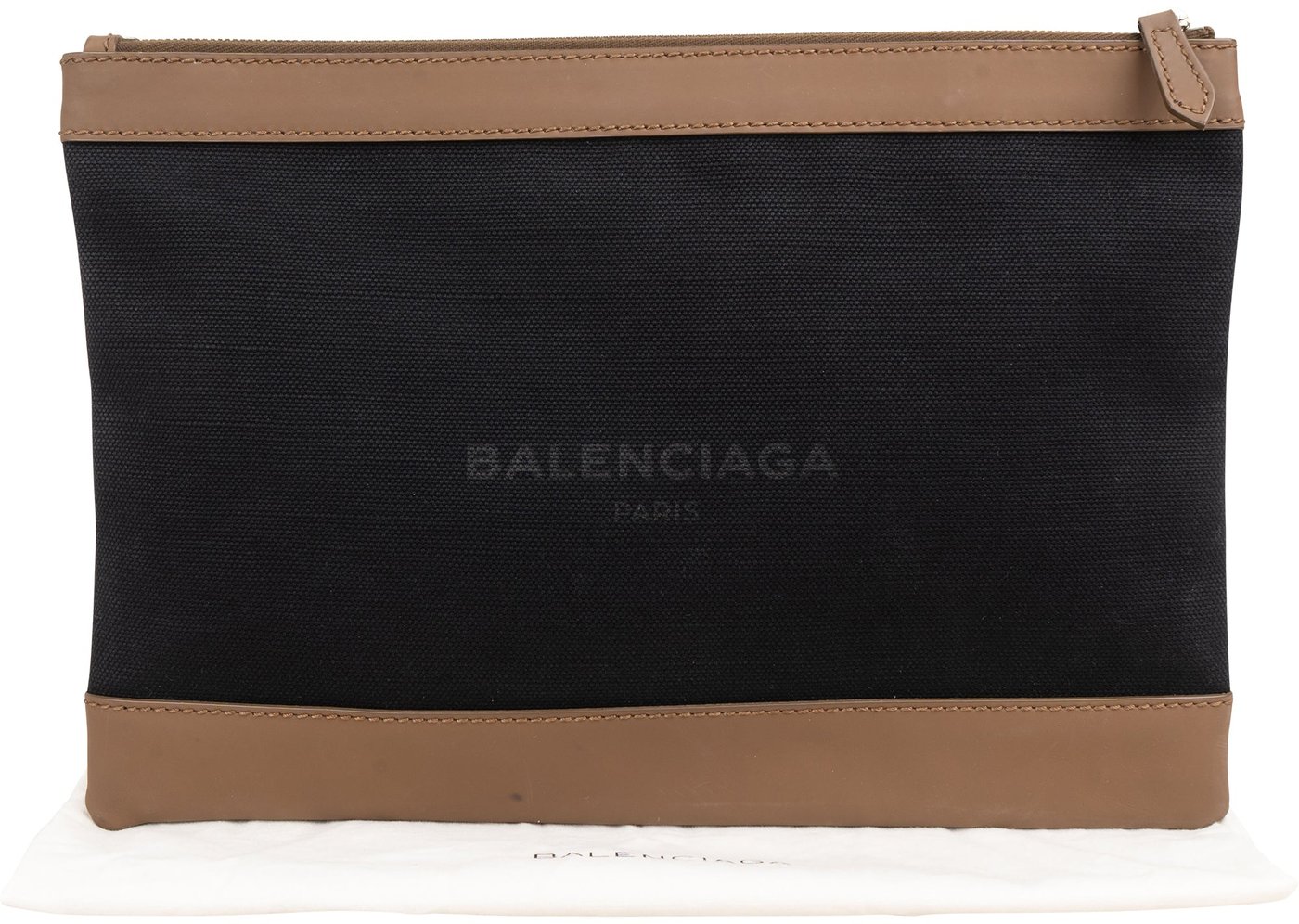 Balenciaga Canvas & Leather City Clutch