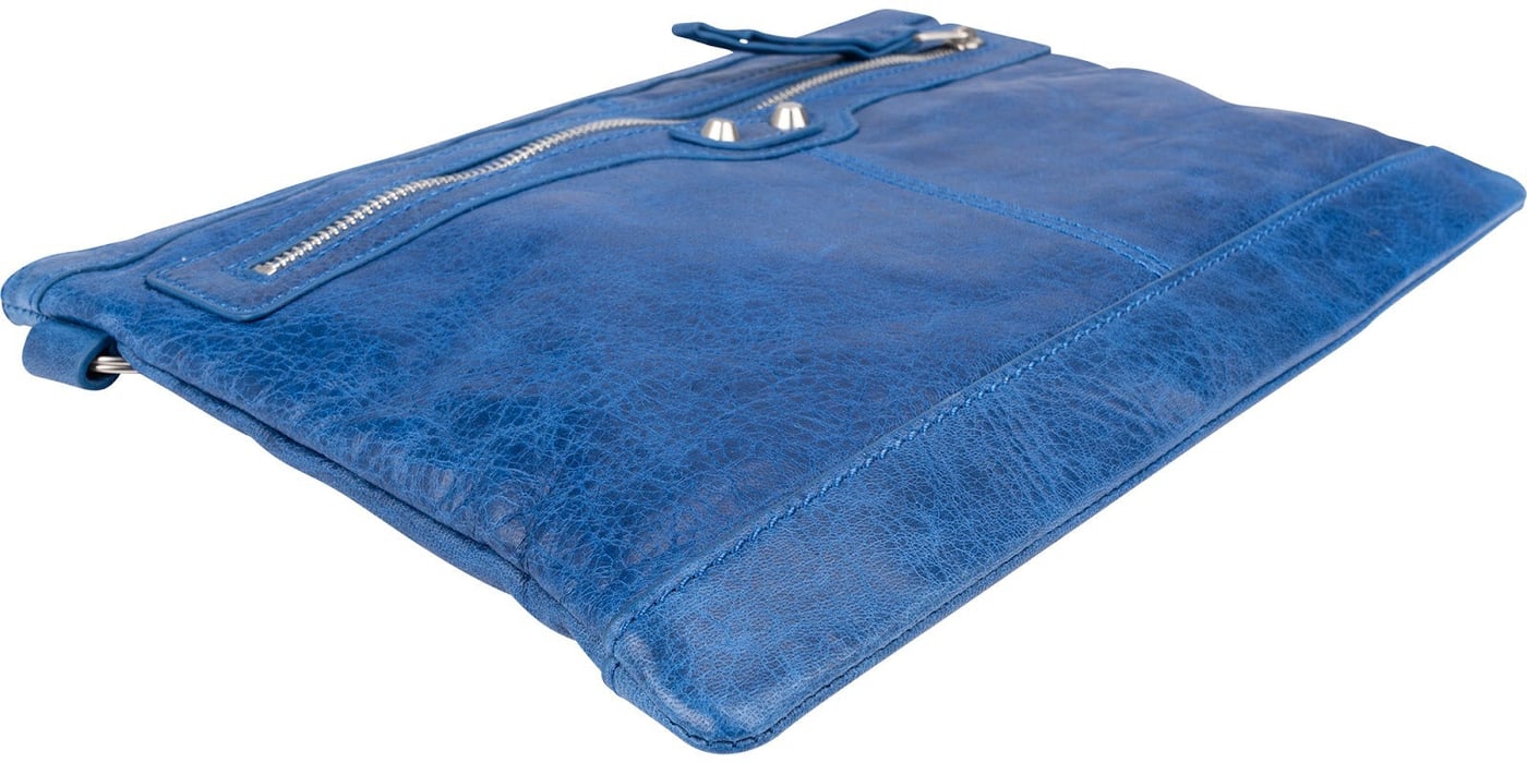 Balenciaga Blue Leather Classic Arene Clutch Bag