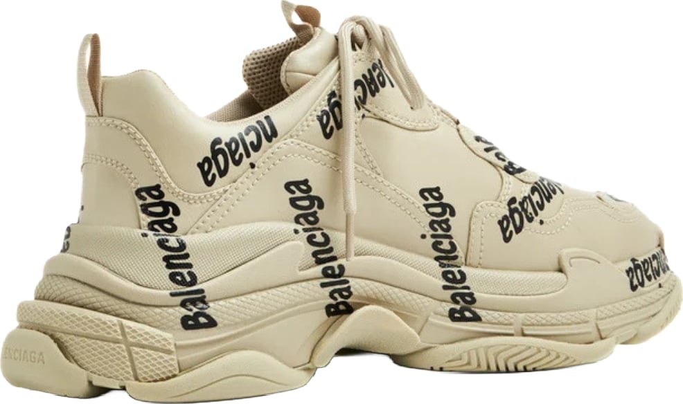 Balenciaga Triple S Logotype Men's Sneakers Beige