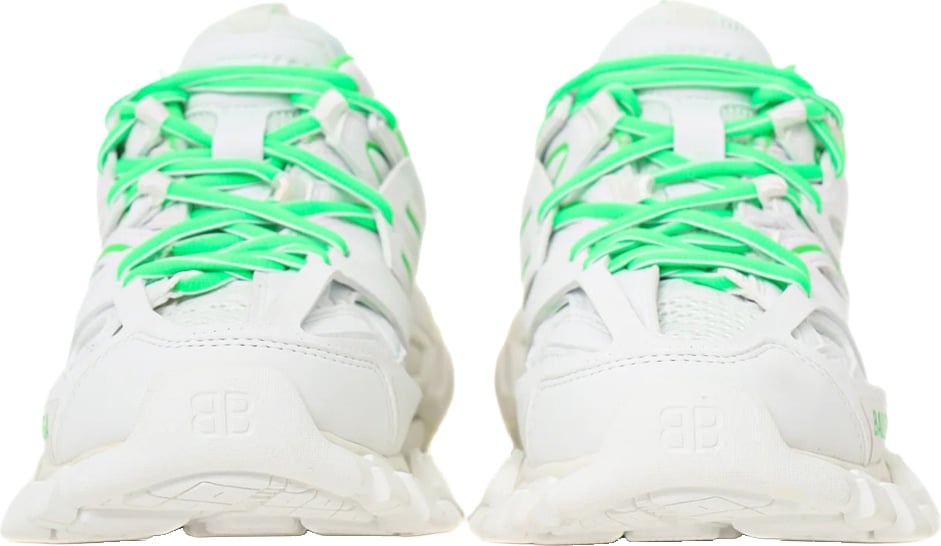 Balenciaga White Green Mesh Track Sneaker