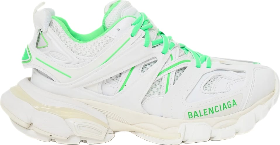 Balenciaga White Green Mesh Track Sneaker