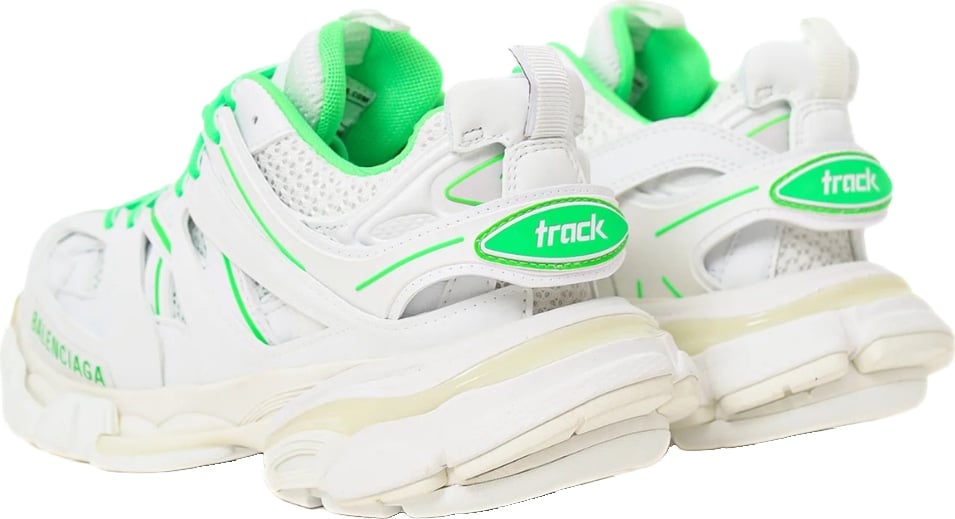 Balenciaga White Green Mesh Track Sneaker