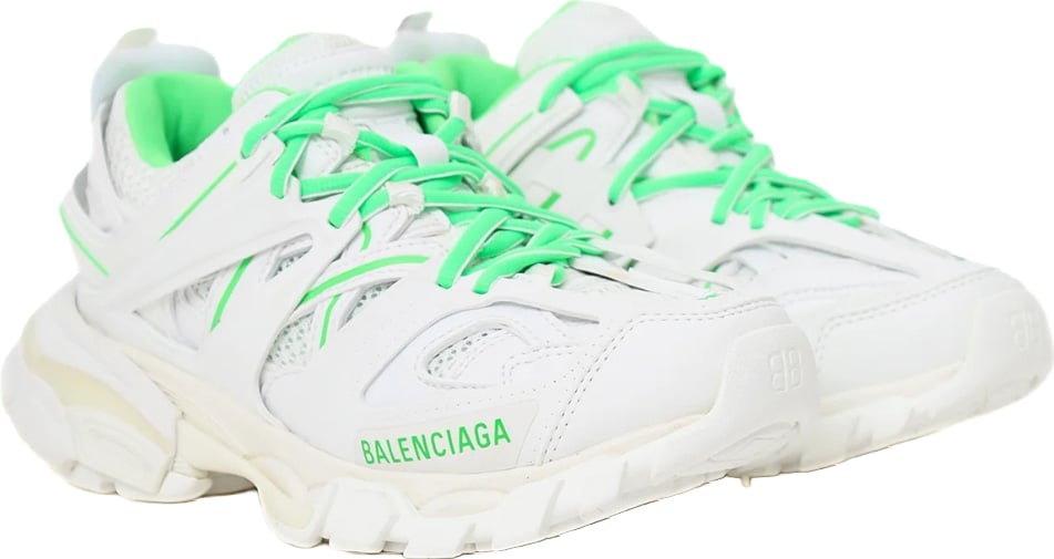 Balenciaga White Green Mesh Track Sneaker