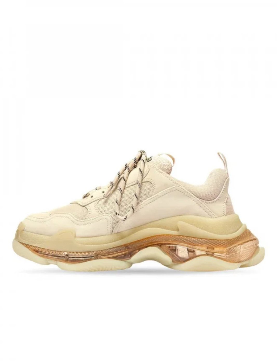 Balenciaga Triple S Clear Sole Women Sneakers, Beige