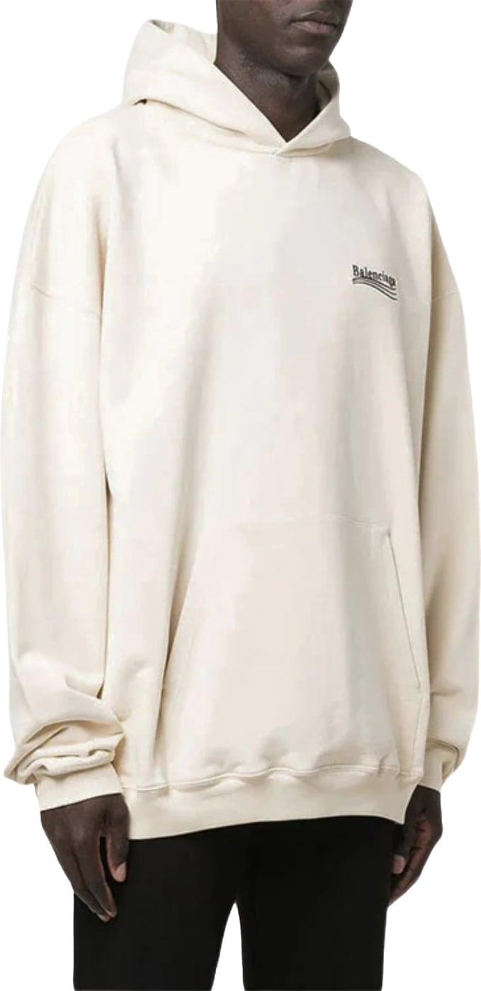 Balenciaga Political Campaign Unisex Hoodie Beige Black