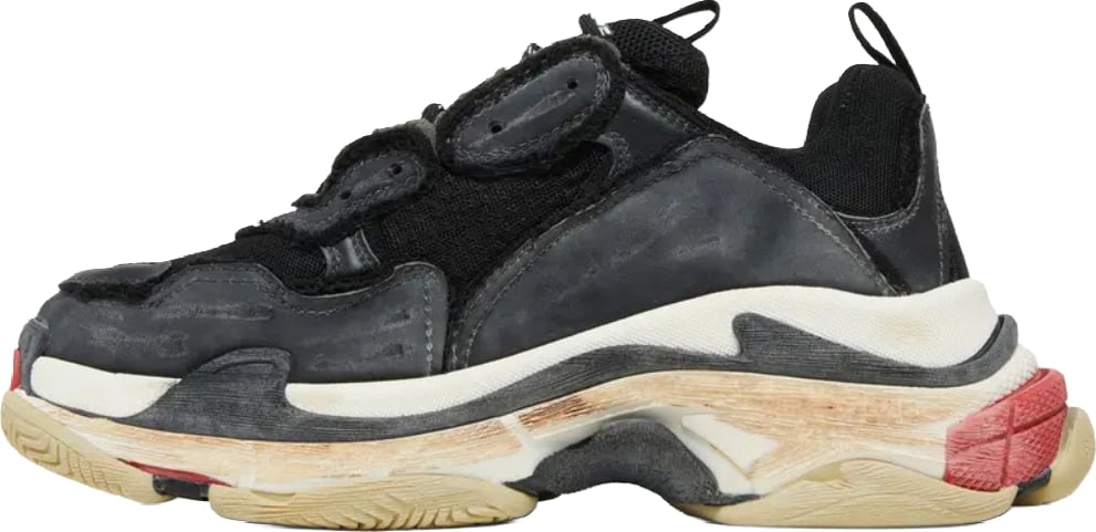 Balenciaga Triple S Sneaker DIY Black Red