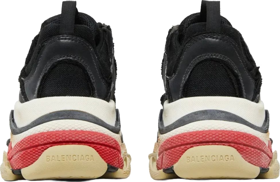 Balenciaga Triple S Sneaker DIY Black Red