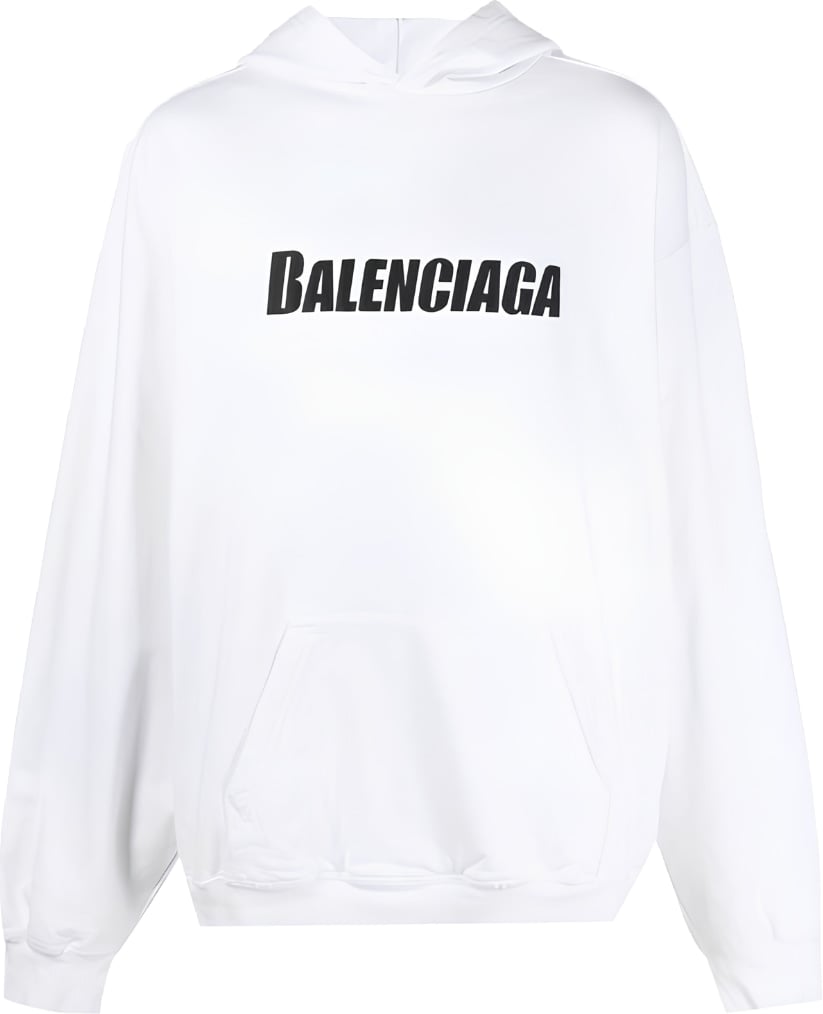 Balenciaga Bold Logo Unisex Hoodie White Black