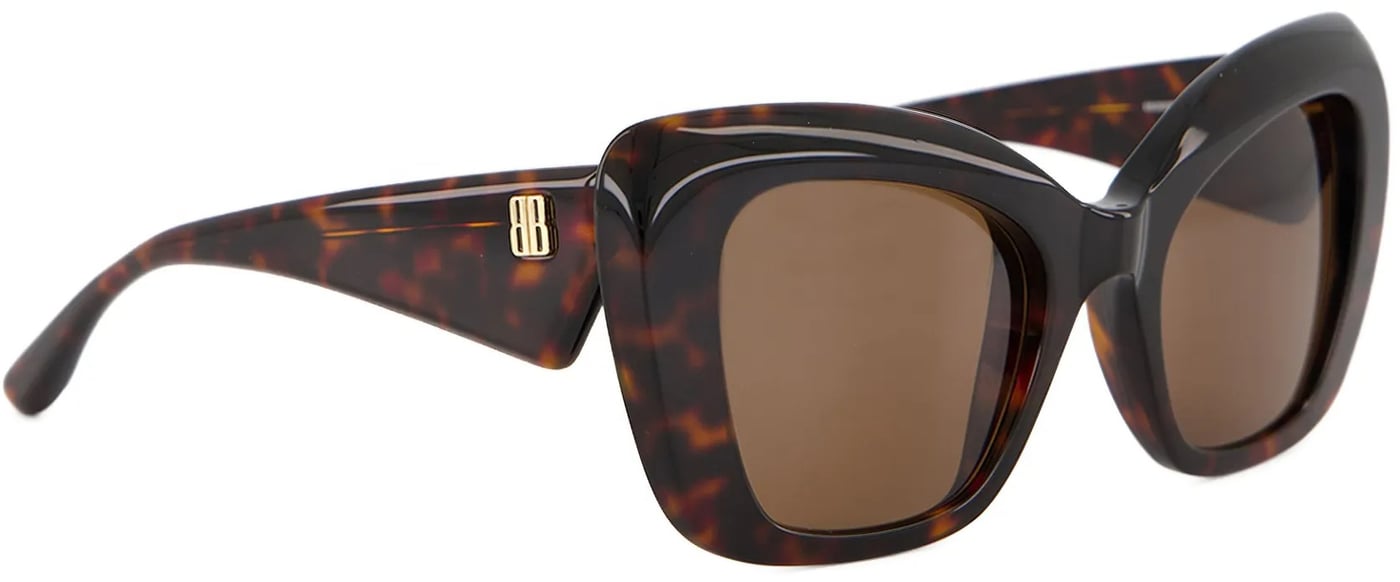 Tortoiseshell Diva Butterfly Oversized Sunglasses