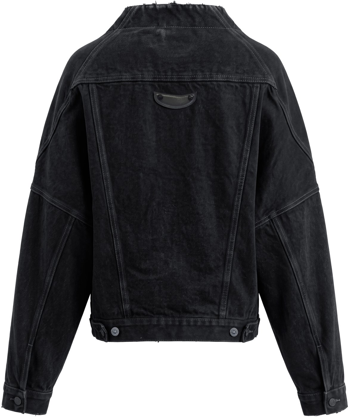 Wrap jacket in cotton denim