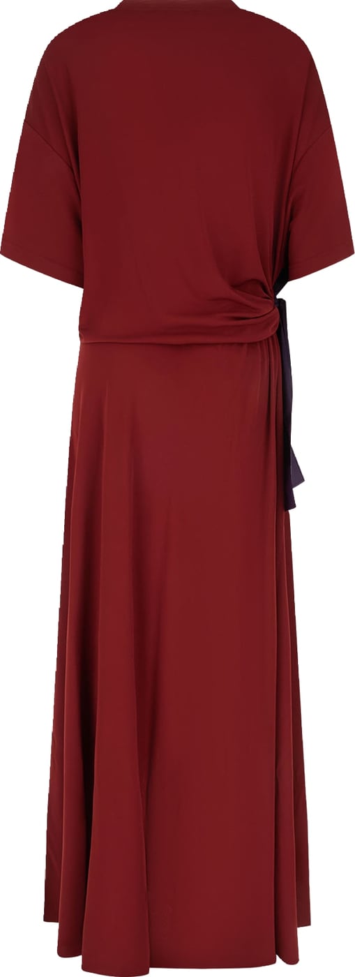 Balenciaga Tiziano red viscose blend dress