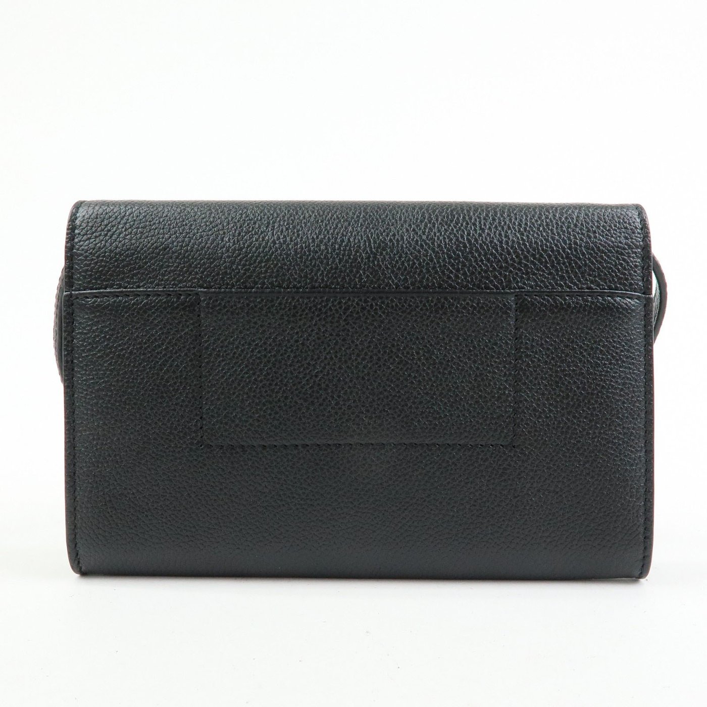 Balenciaga Logo Wallet with Strap Embossed Leather