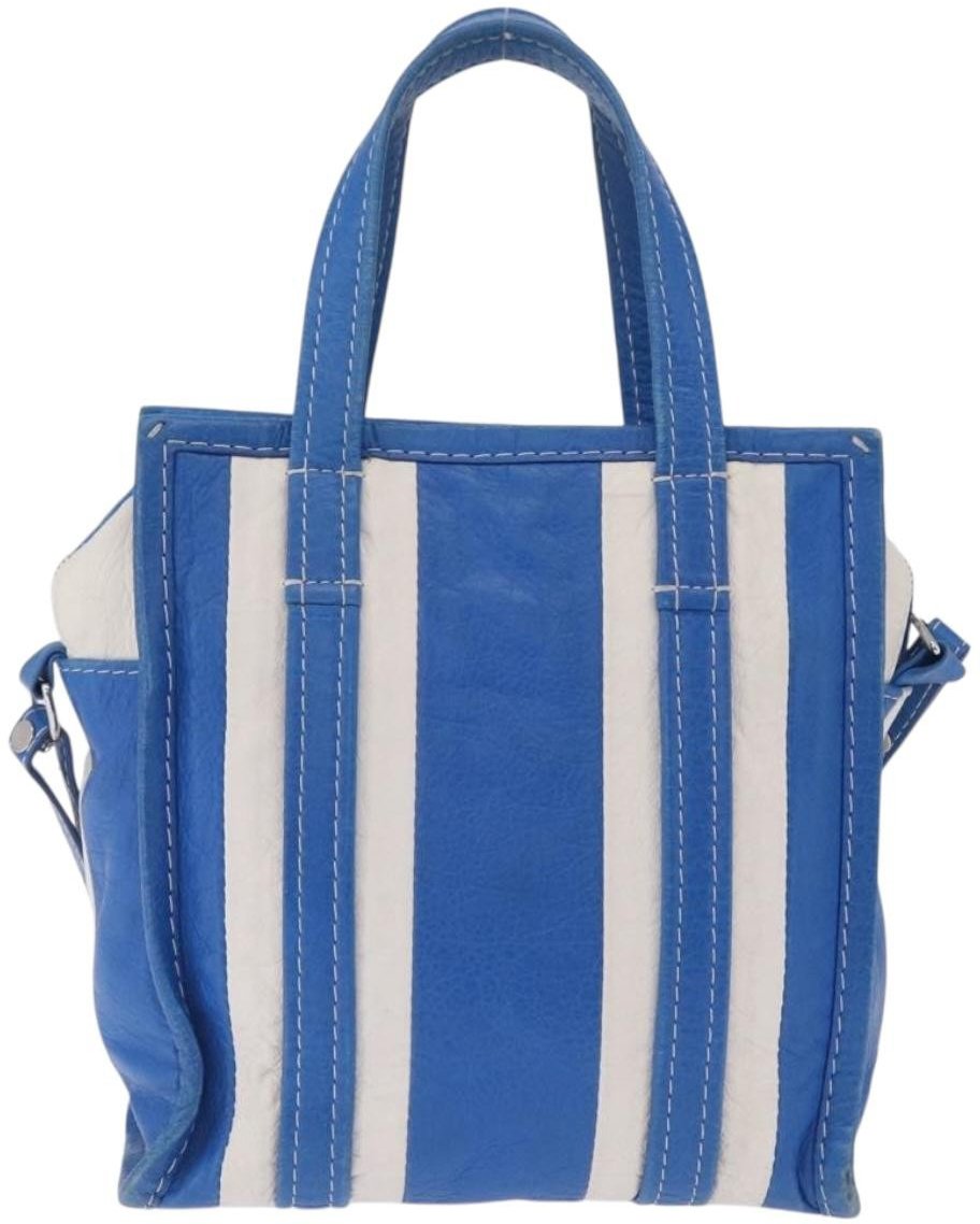 Balenciaga Bazar Convertible Striped Leather XS