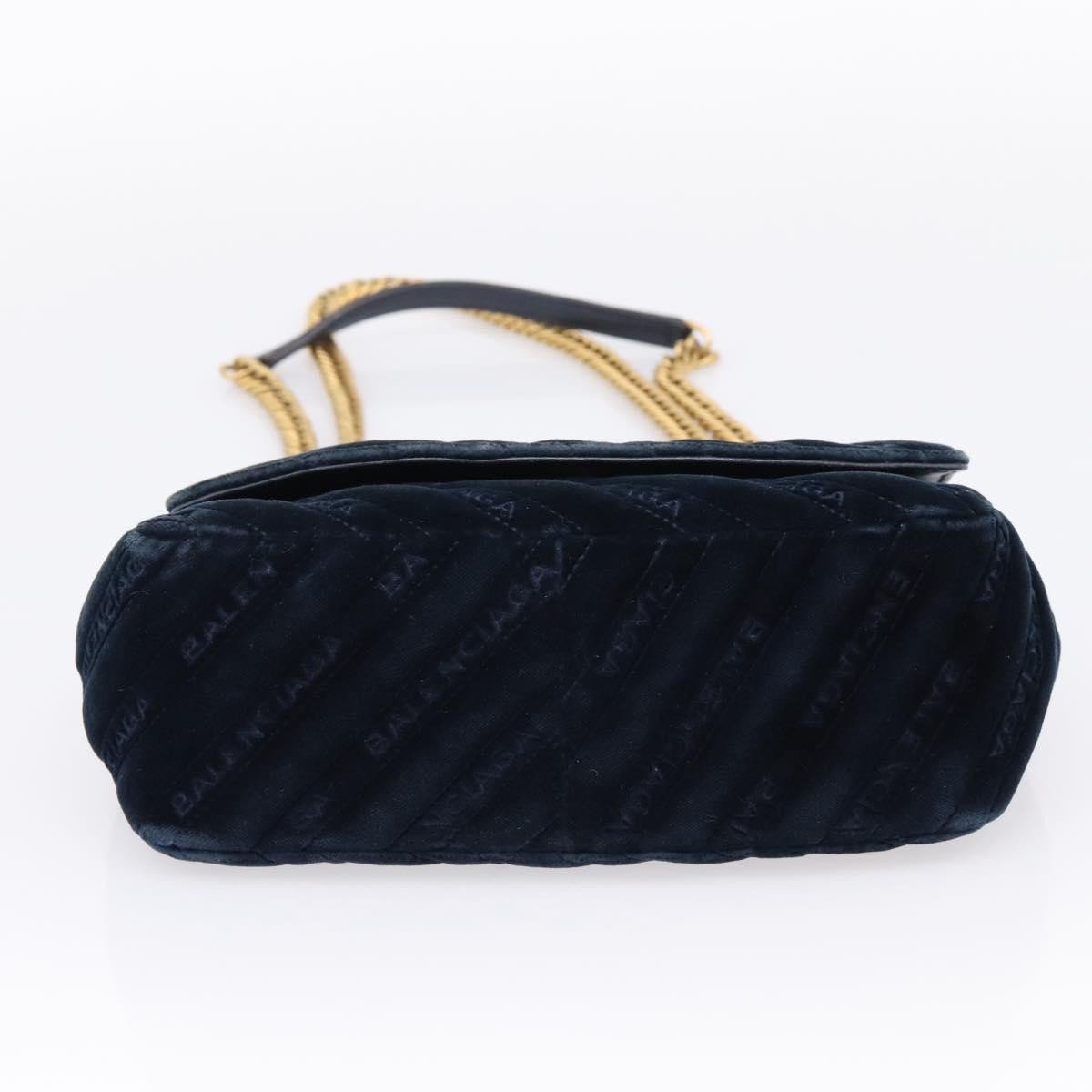 Balenciaga BB Chain Round Quilted Velvet Large