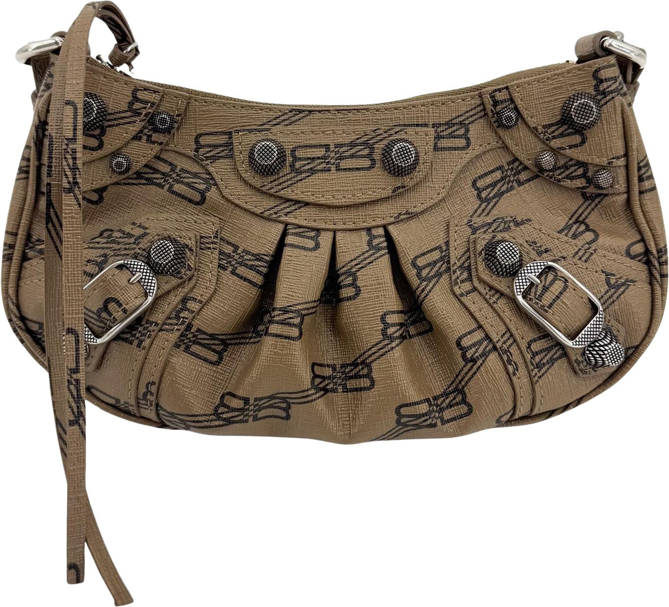 Balenciaga Le Cagole Giant Studs BB Monogram Coated Canvas XS