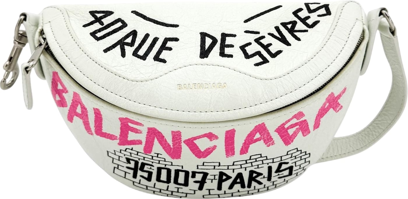 Balenciaga Graffiti Souvenir Belt Leather XXS