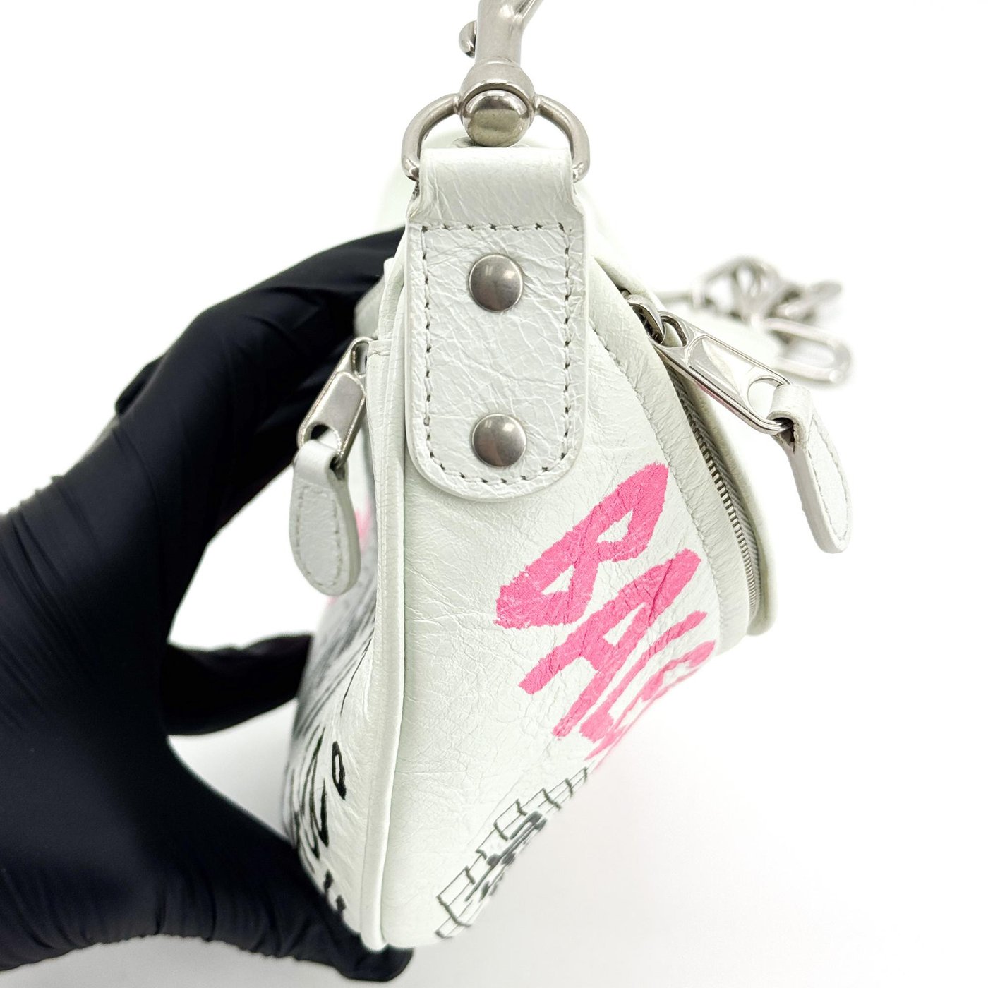 Balenciaga Graffiti Souvenir Belt Leather XXS