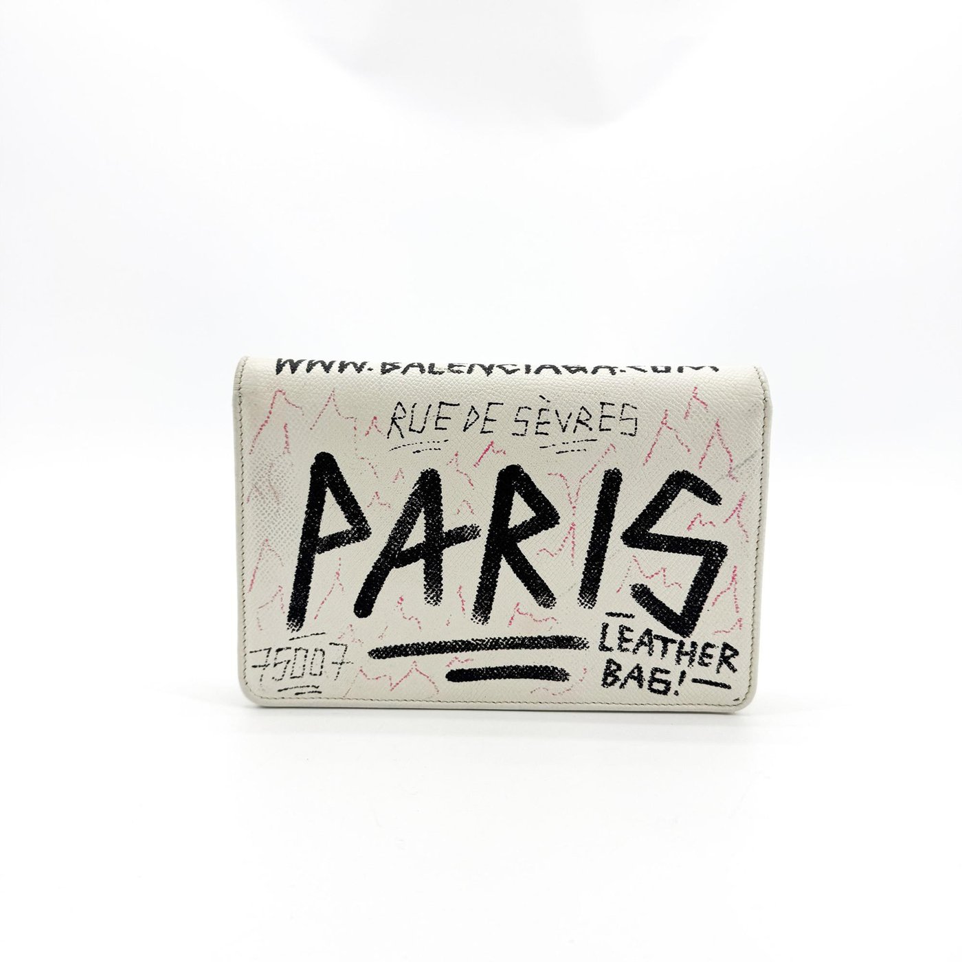 Balenciaga BB Graffiti Chain Leather Small