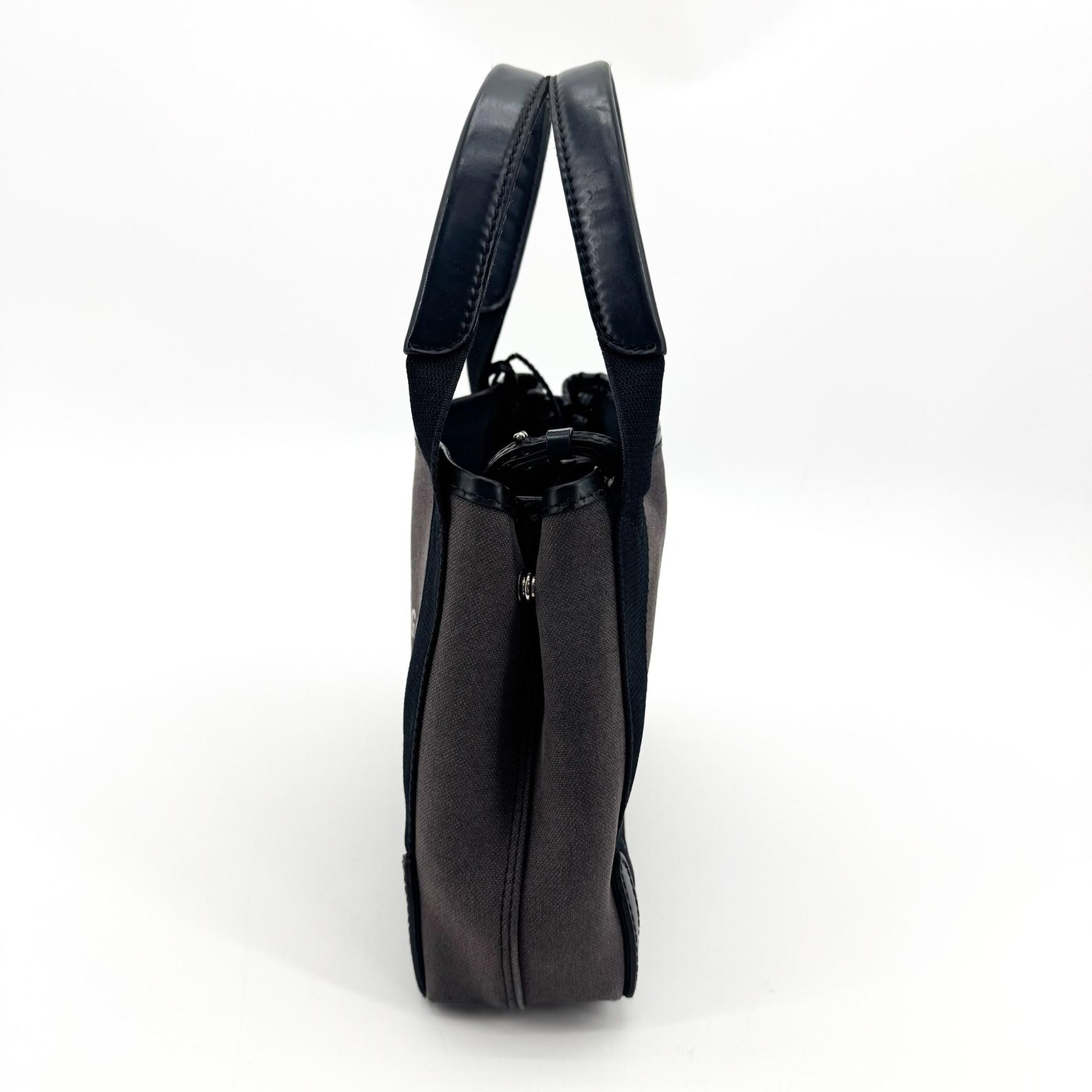 Balenciaga Navy Cabas Canvas with Leather Medium