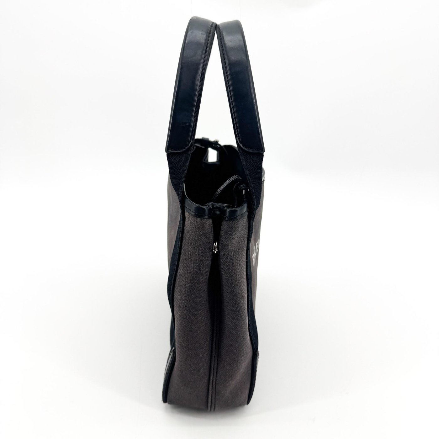 Balenciaga Navy Cabas Canvas with Leather Medium