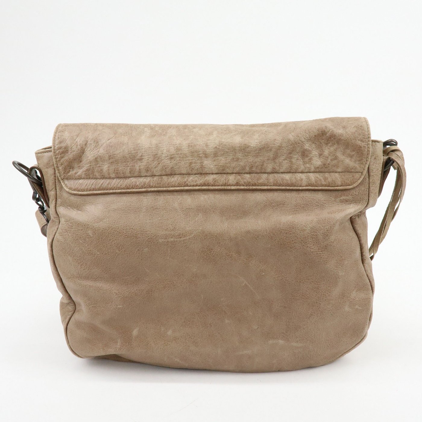 Balenciaga Classic Studs Folk Messenger Leather
