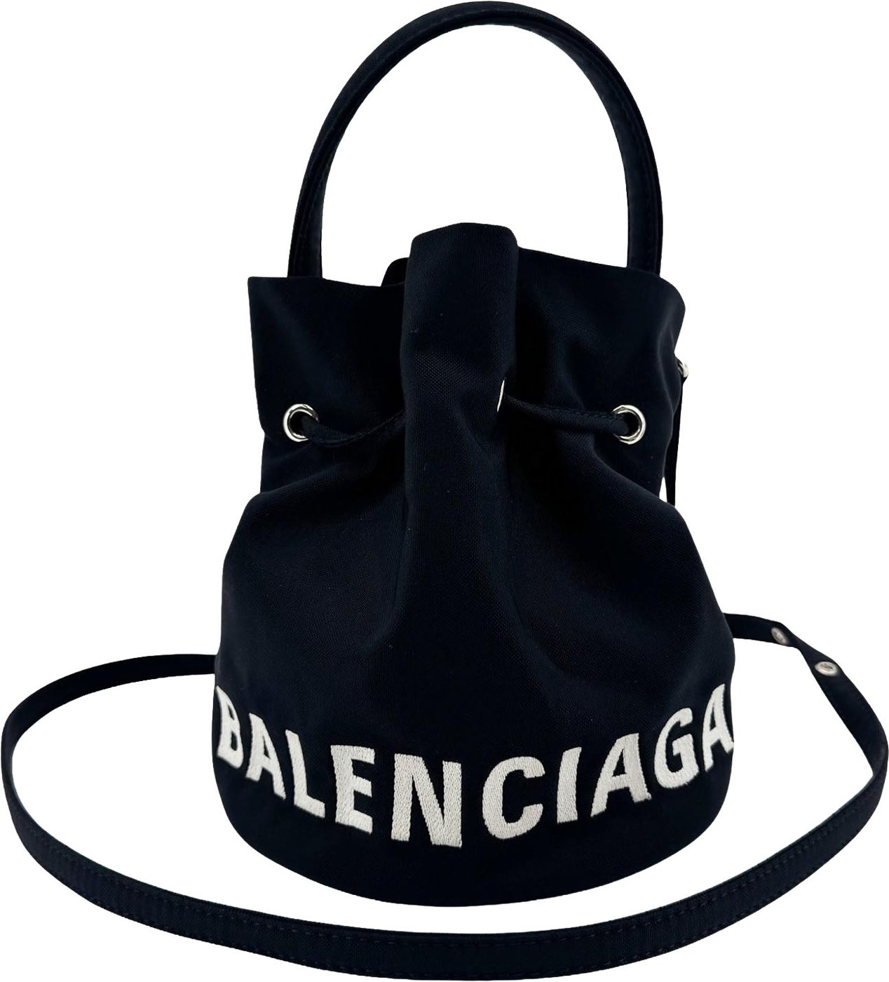 Balenciaga Wheel Drawstring Bucket Nylon XS