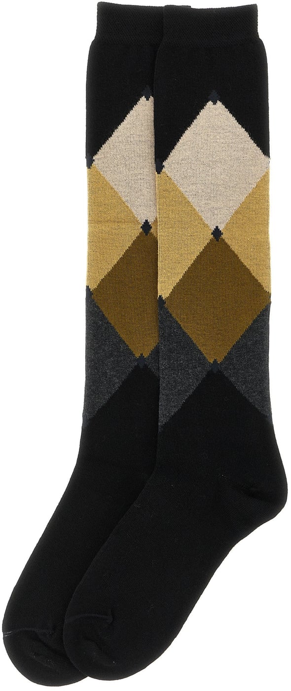 Ballantyne Black Cotton Socks