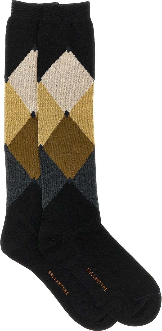 Ballantyne Black Cotton Socks