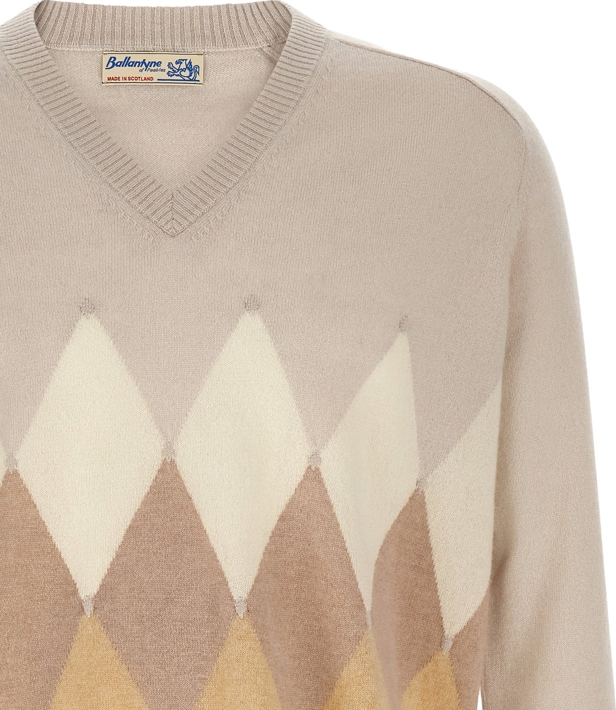 Ballantyne Beige Cashmere Cardigan