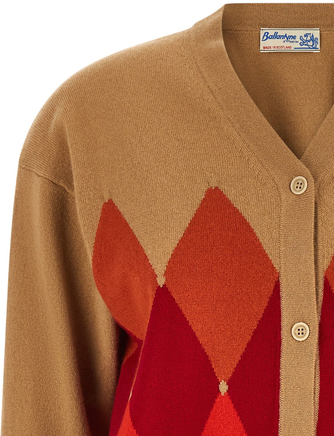 Ballantyne Beige Cashmere Cardigan