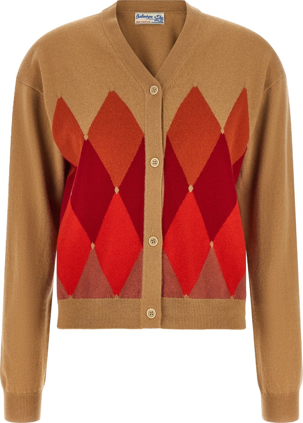 Ballantyne Beige Cashmere Cardigan