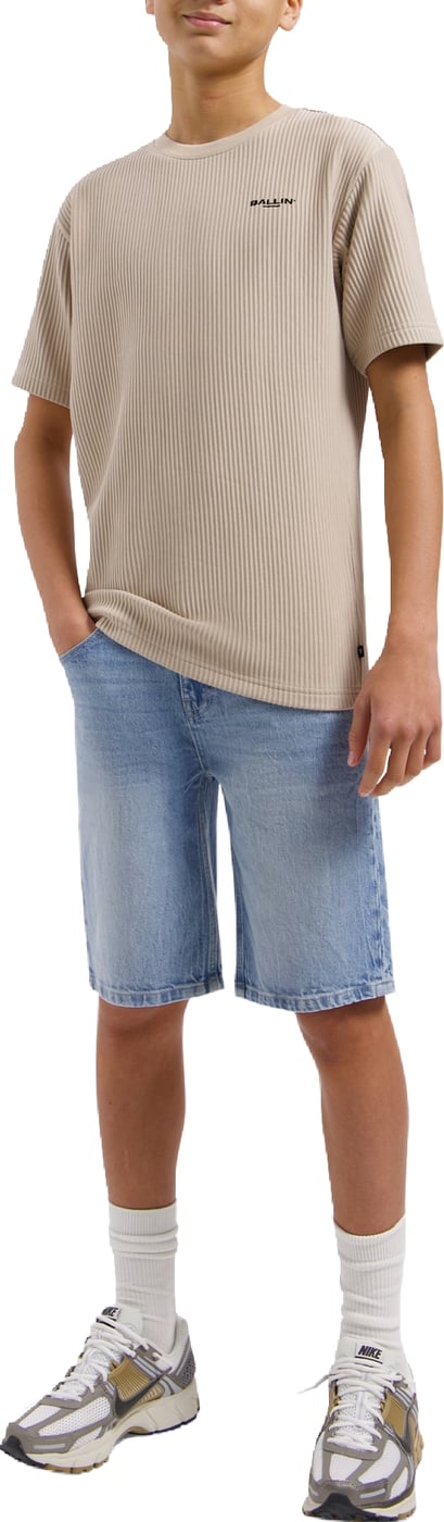 Ballin Kids Vertical Stripes T-shirt 26017144 Taupe 53