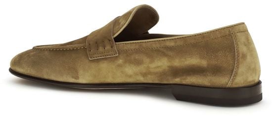 Bally Beige Calf Leather Bos Taurus Slip-On Loafers
