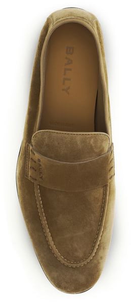 Bally Beige Calf Leather Bos Taurus Slip-On Loafers