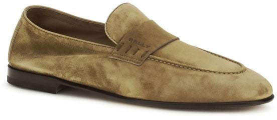 Bally Beige Calf Leather Bos Taurus Slip-On Loafers
