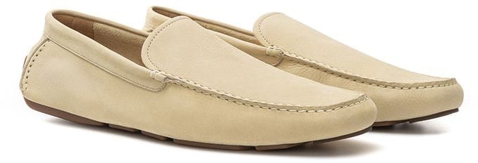 Bally Beige Leather Moccassin