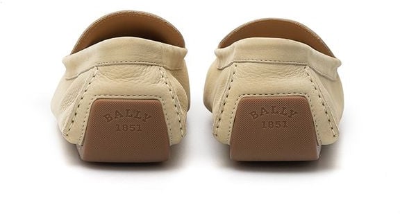 Bally Beige Leather Moccassin