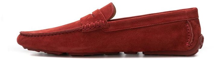 Bally Bordeaux Leather Moccassin