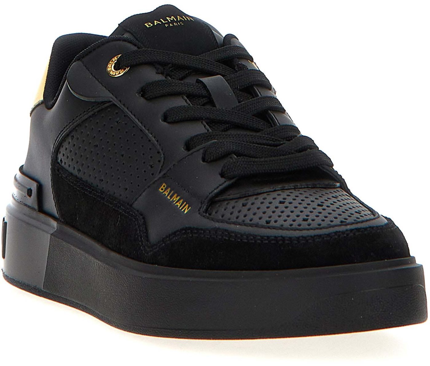 Balmain Black Calfskin Sneakers