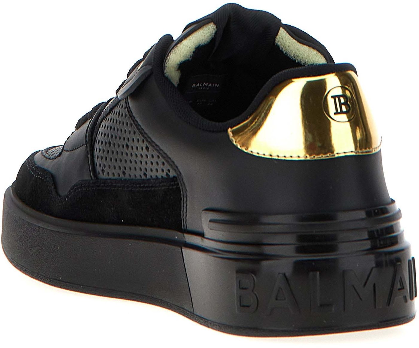 Balmain Black Calfskin Sneakers