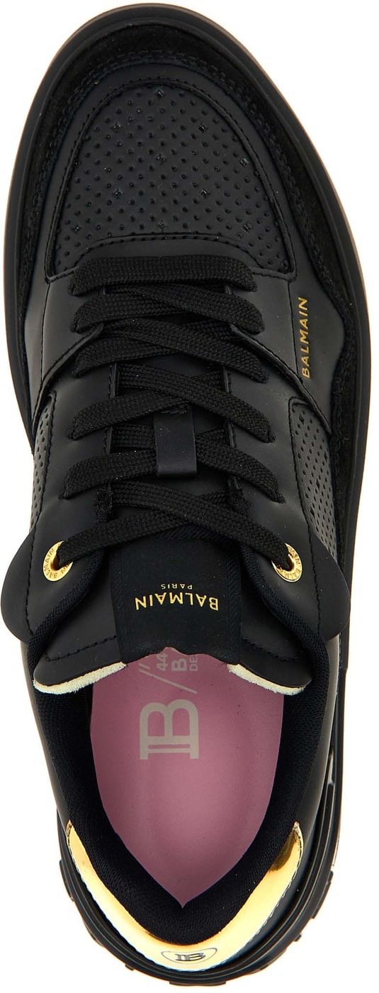 Balmain Black Calfskin Sneakers